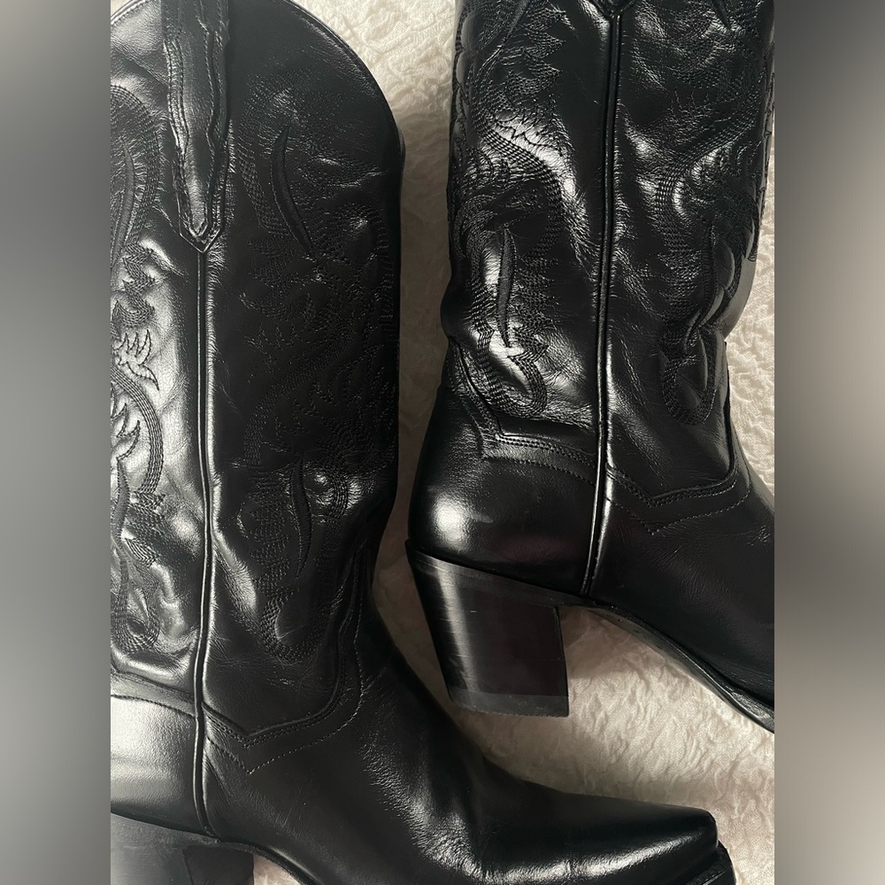 Dan Post Women’s Cowboy Boots - Black Leather, Size 8.5M

Anthropologie